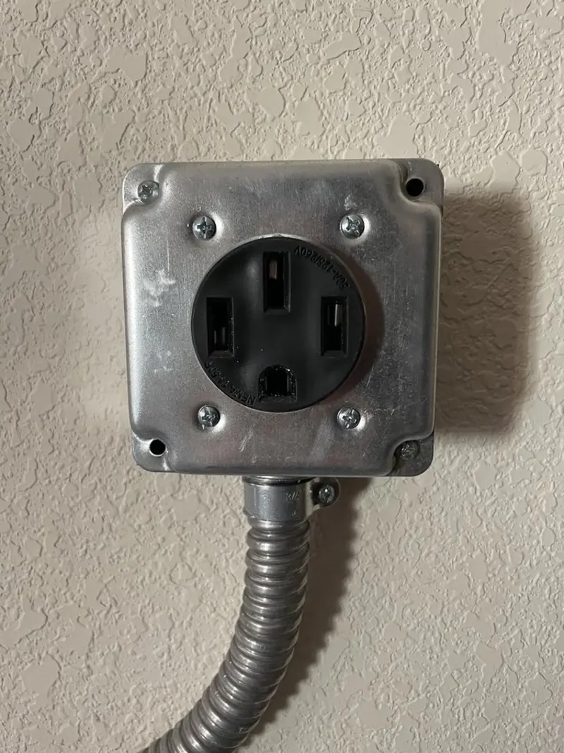 NEMA 14-50 outlet installed for Electrical Panel Upgrade in Pahrump
